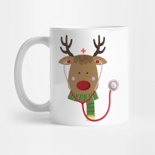 Christmas Nurse Reindeer Mug